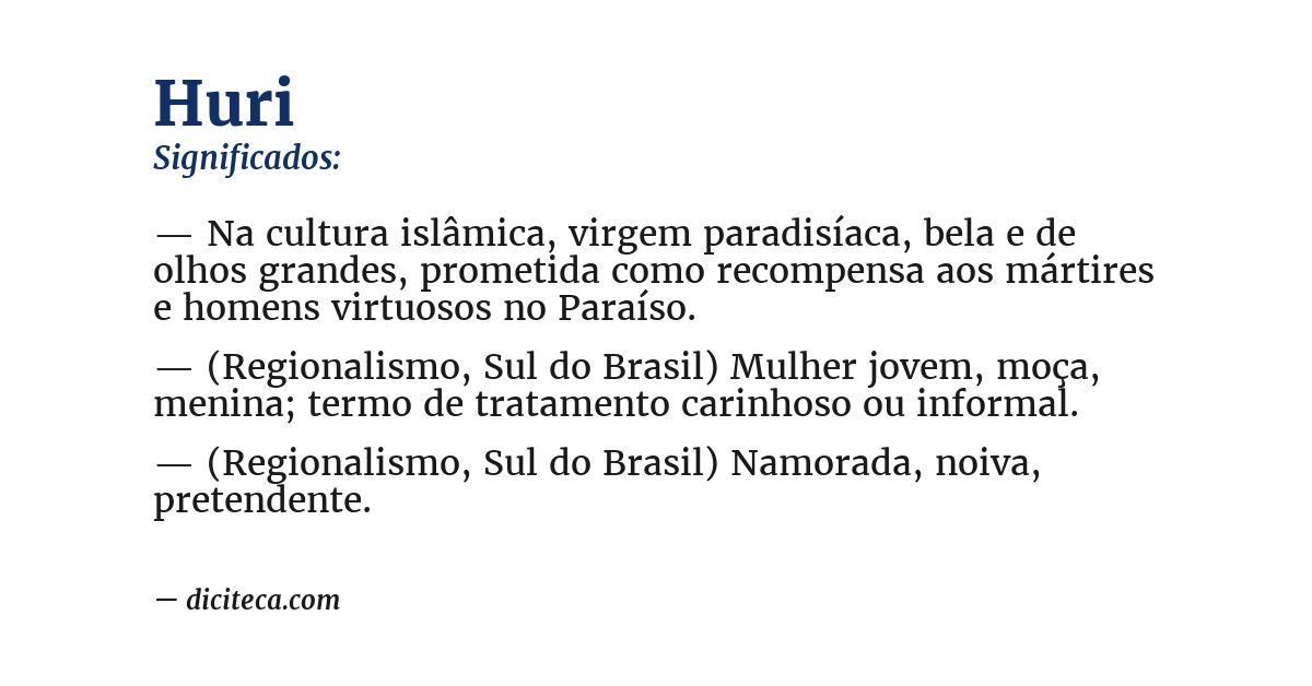 Significado de huri