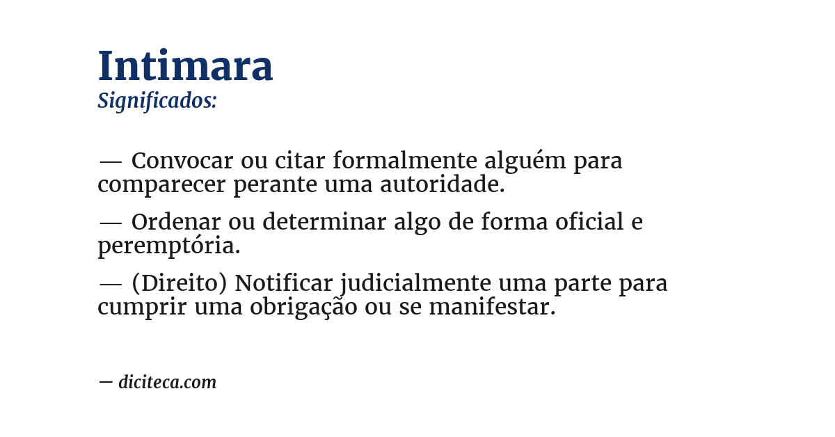 Significado de intimara