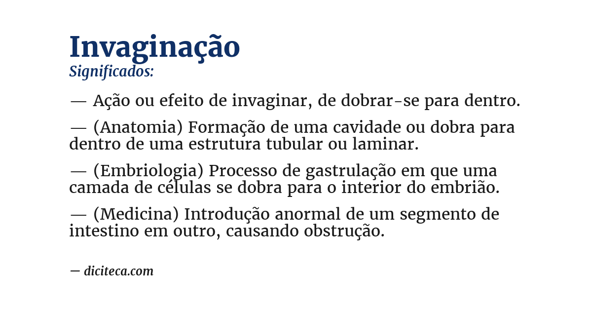 Significado de invaginação