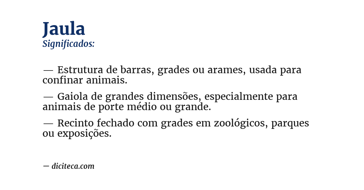 Significado de jaula