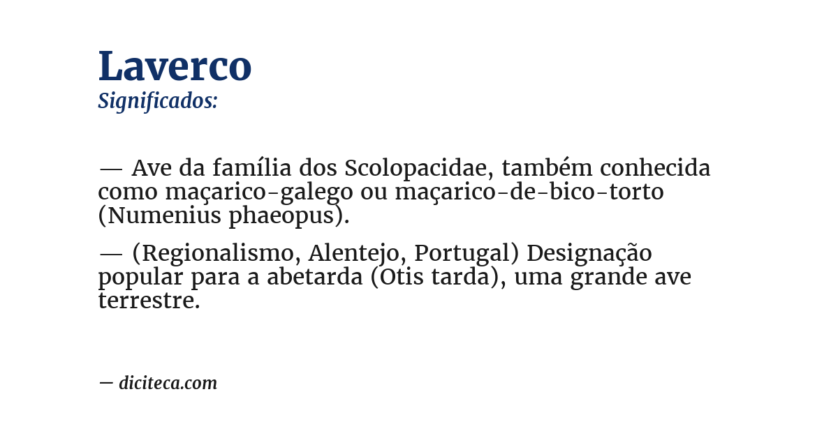 Significado de laverco