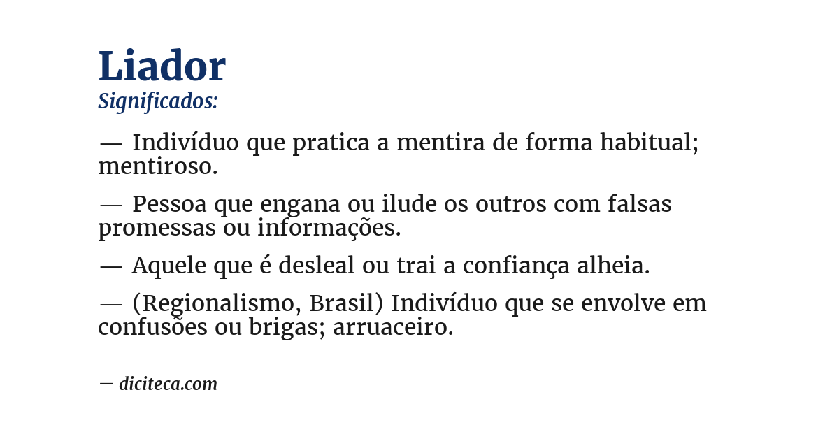 Significado de liador