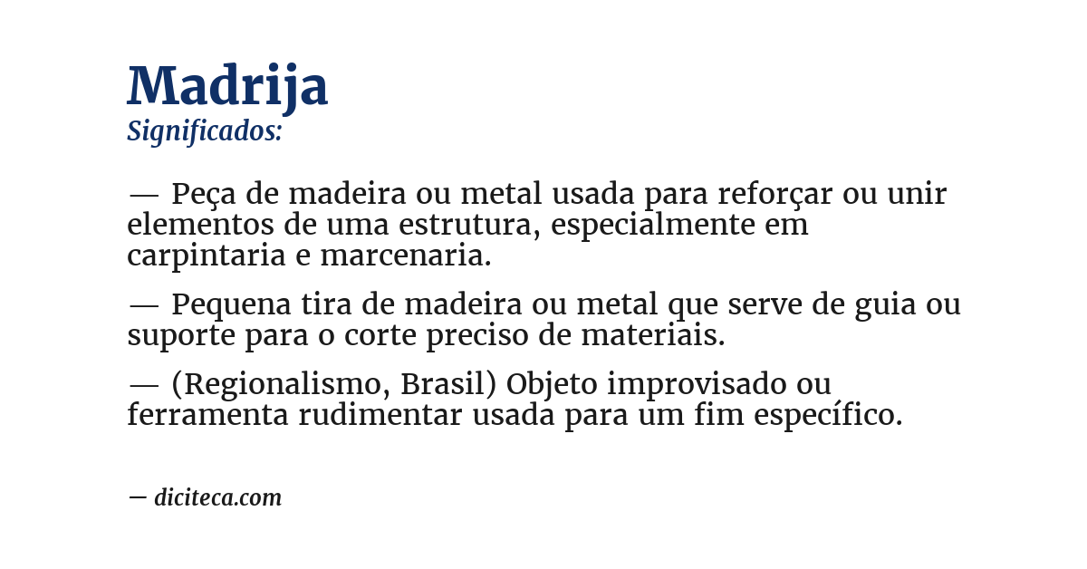 Significado de madrija