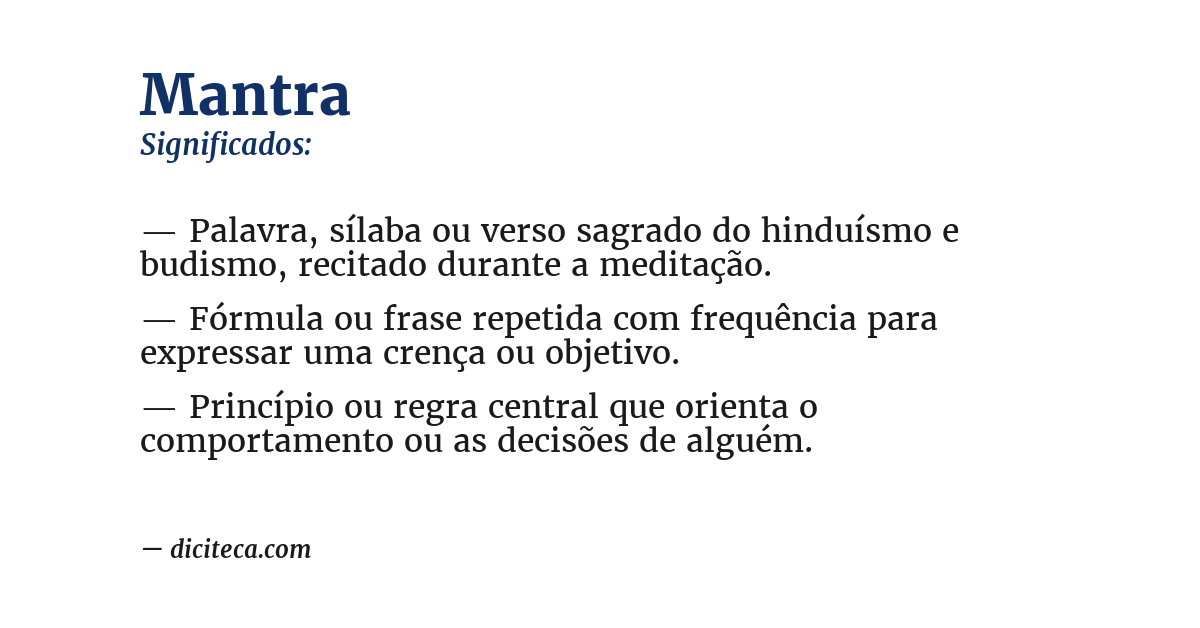 Significado de mantra