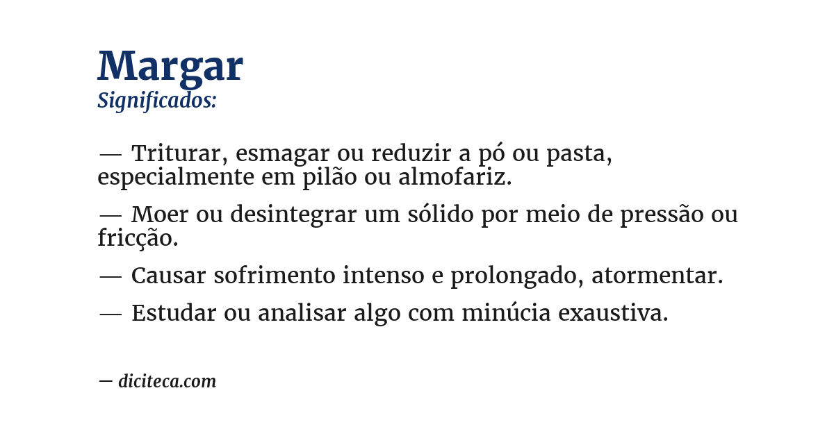 Significado de margar