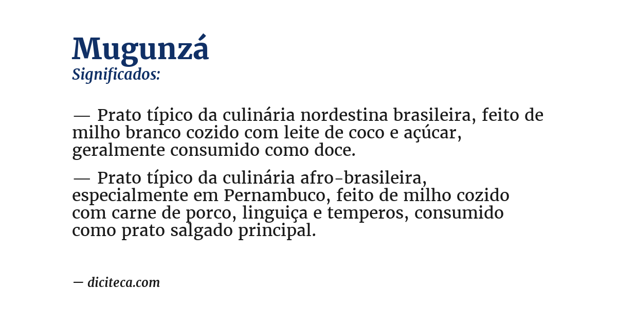 Significado de mugunzá