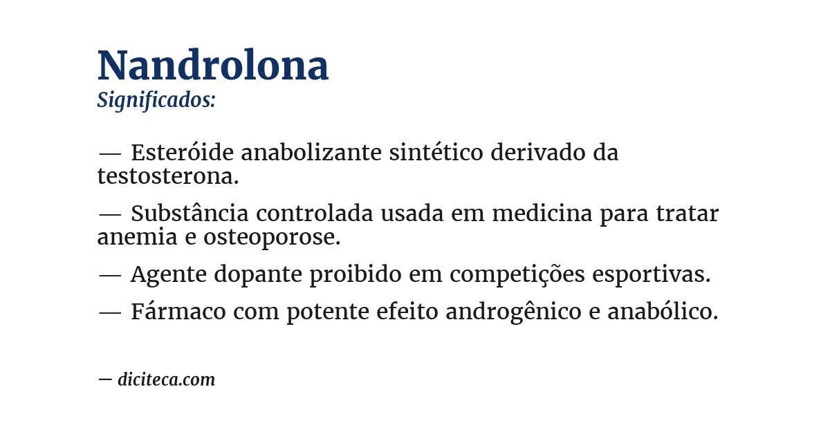 Significado de nandrolona