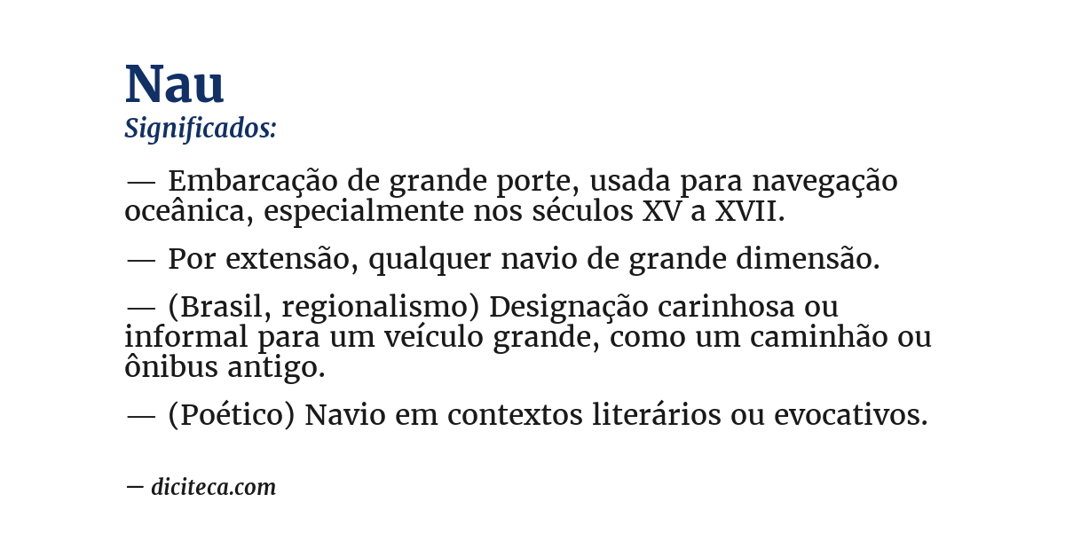 Significado de nau