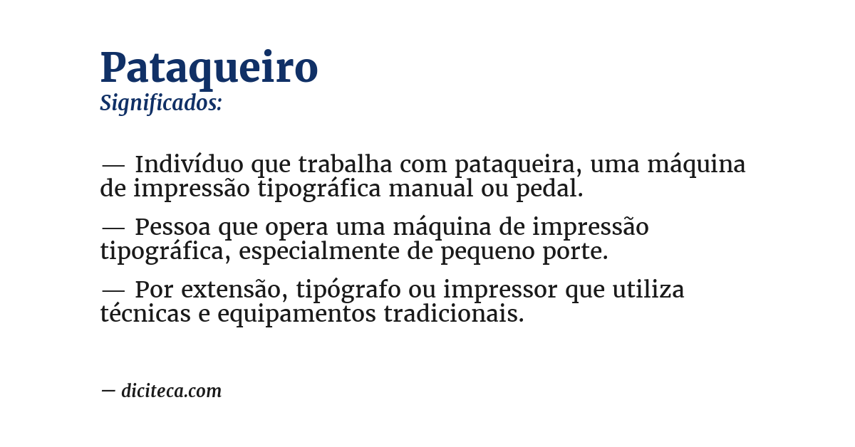 Significado de pataqueiro