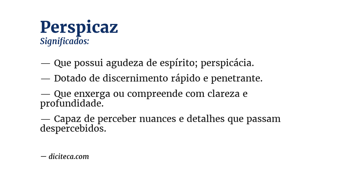 Significado de perspicaz