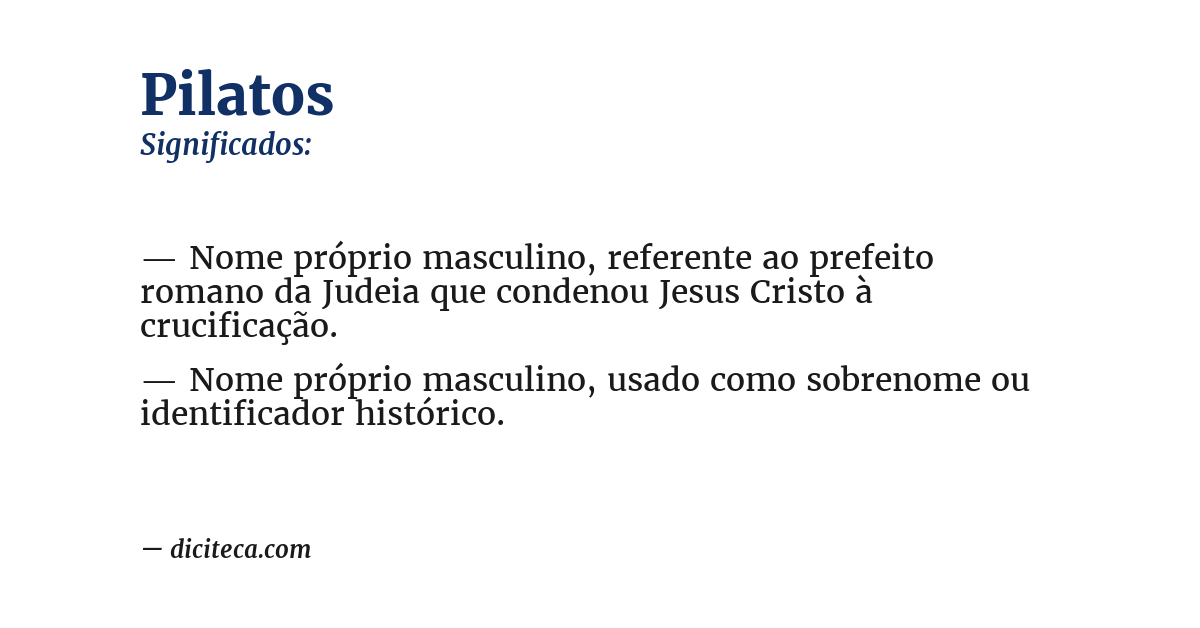 Significado de pilatos