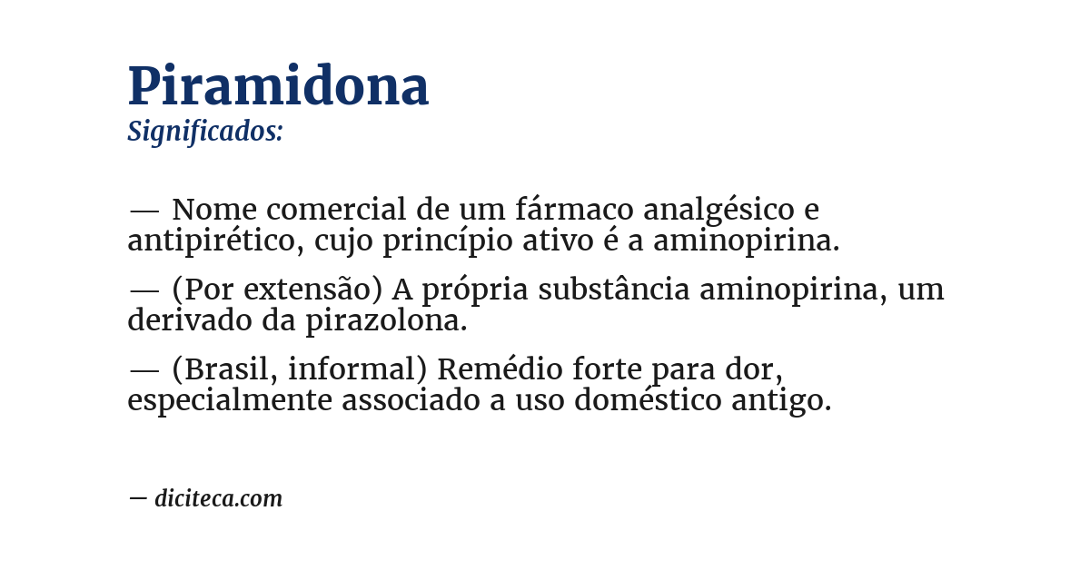 Significado de piramidona