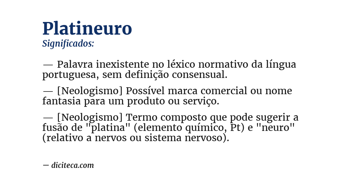 Significado de platineuro