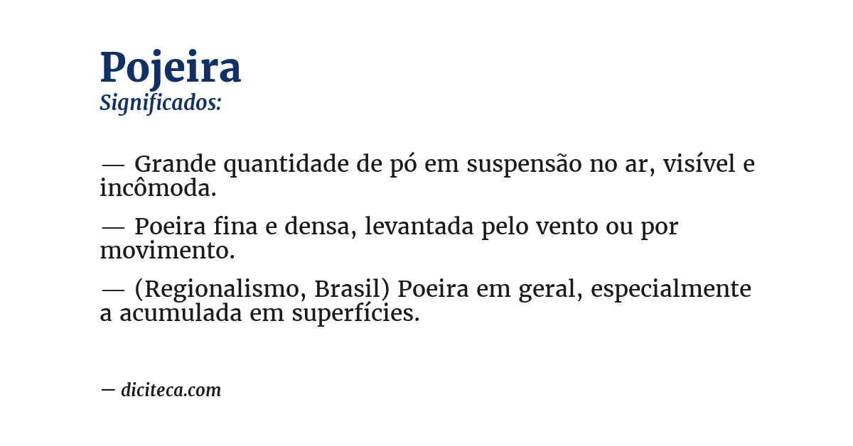 Significado de pojeira