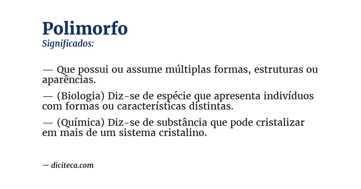 Significado de polimorfo