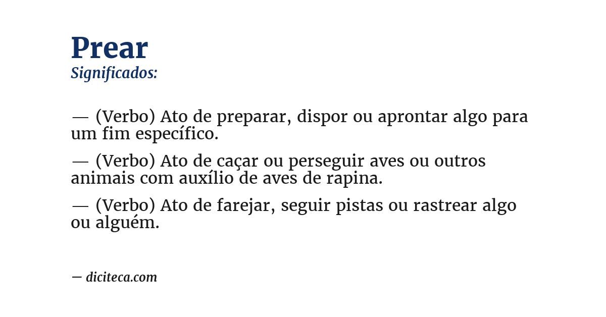 Significado de prear