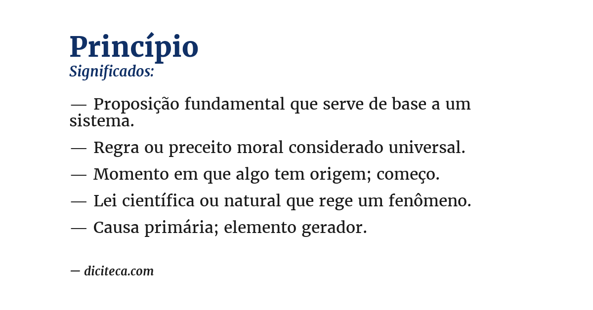 Significado de princípio