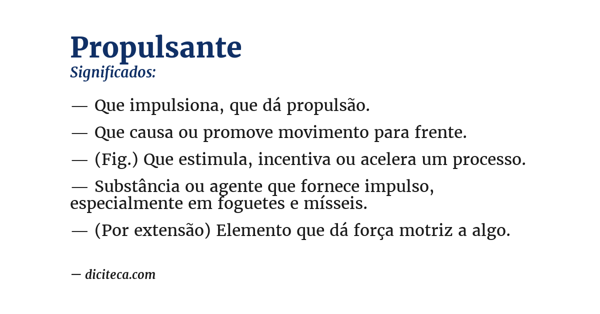 Significado de propulsante
