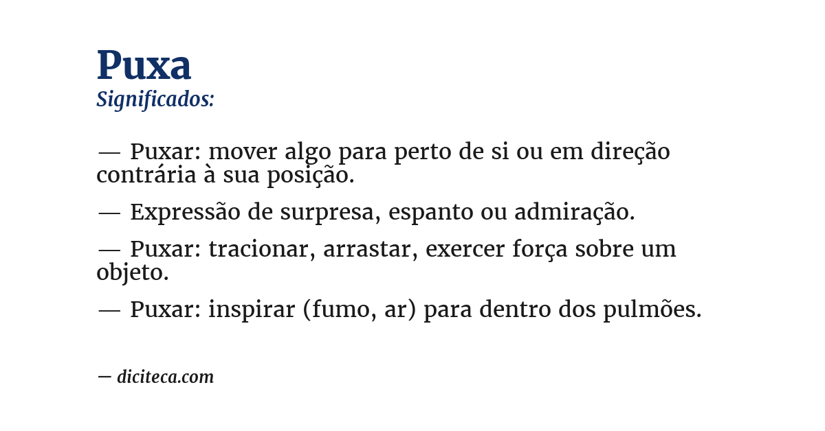 Significado de puxa