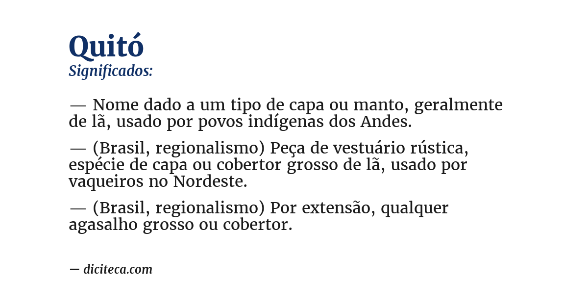 Significado de quitó