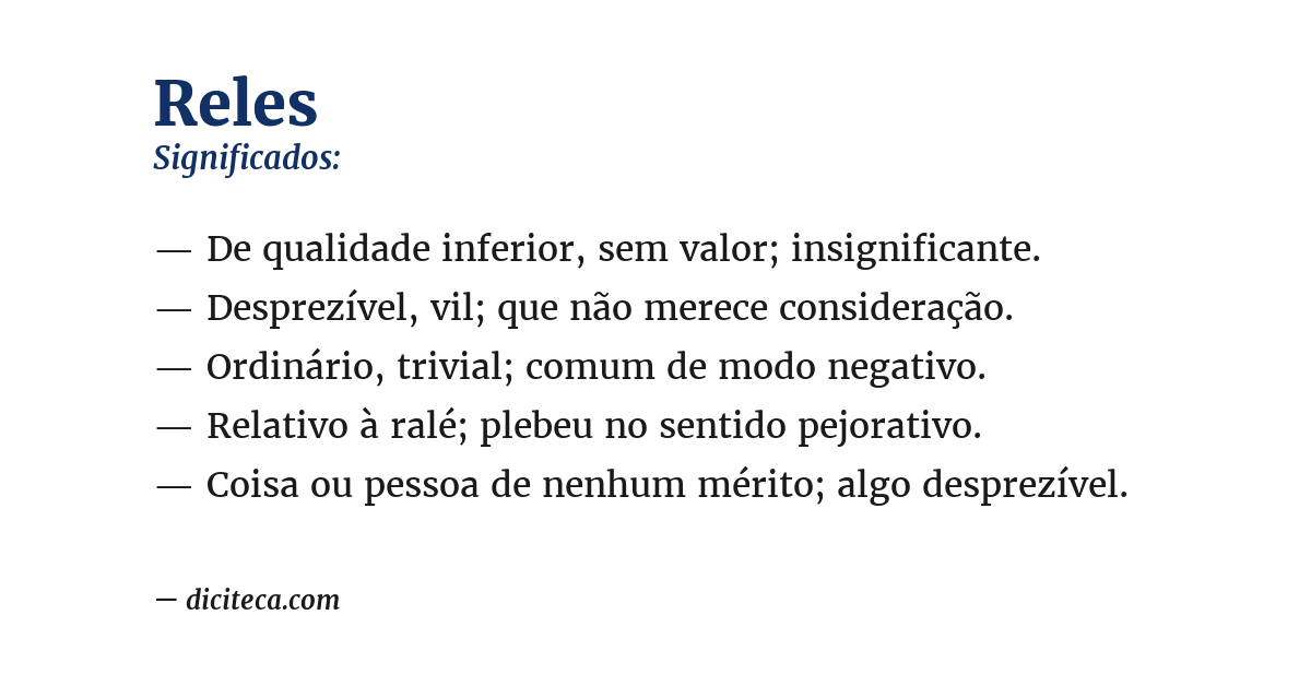 Significado de reles