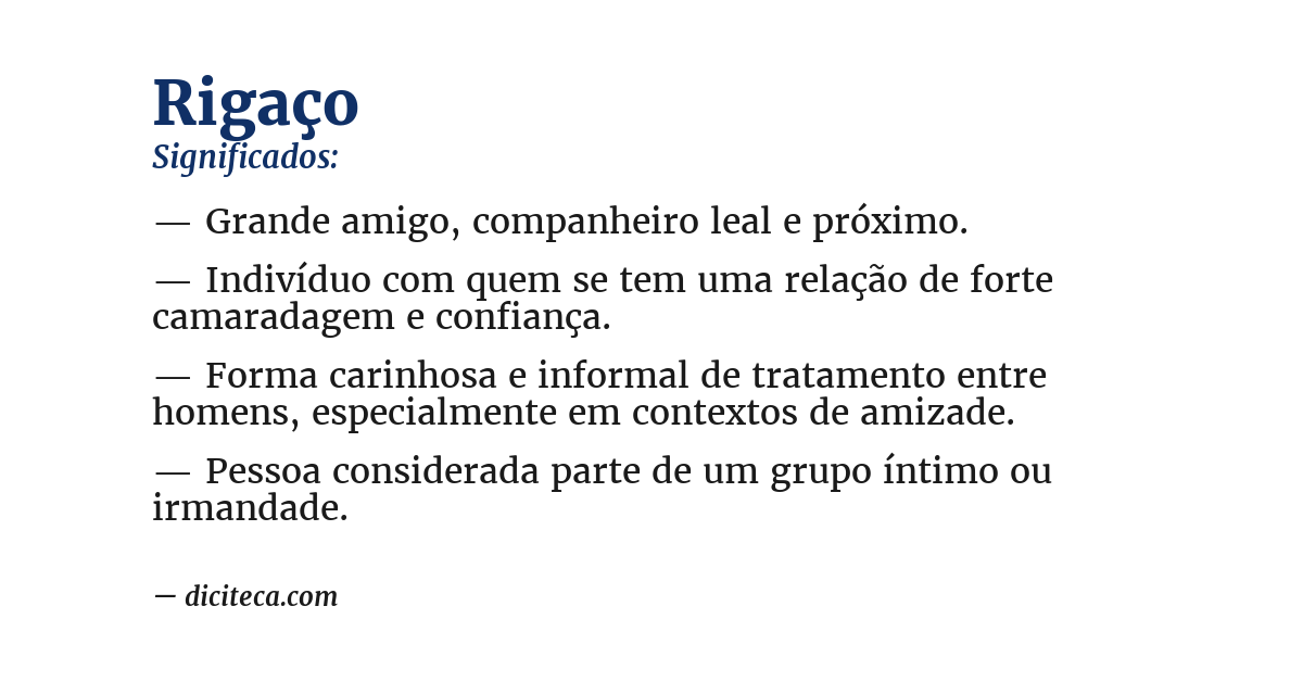 Significado de rigaço