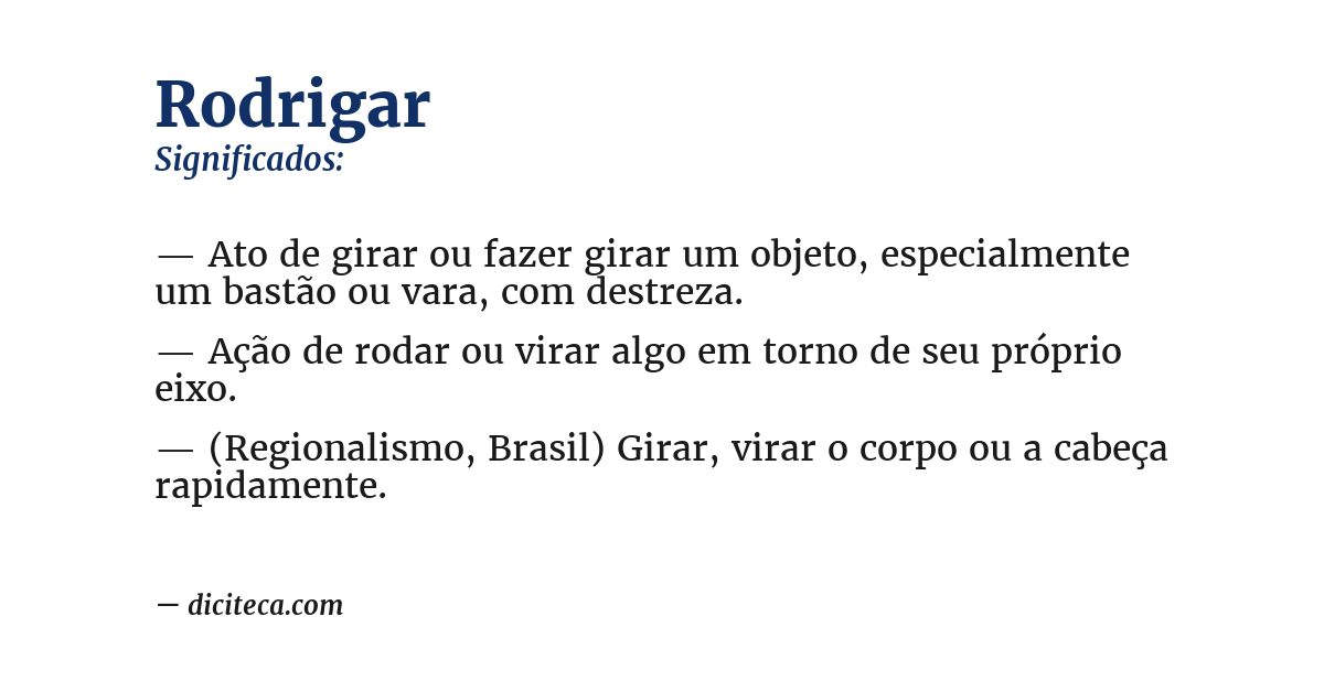 Significado de rodrigar