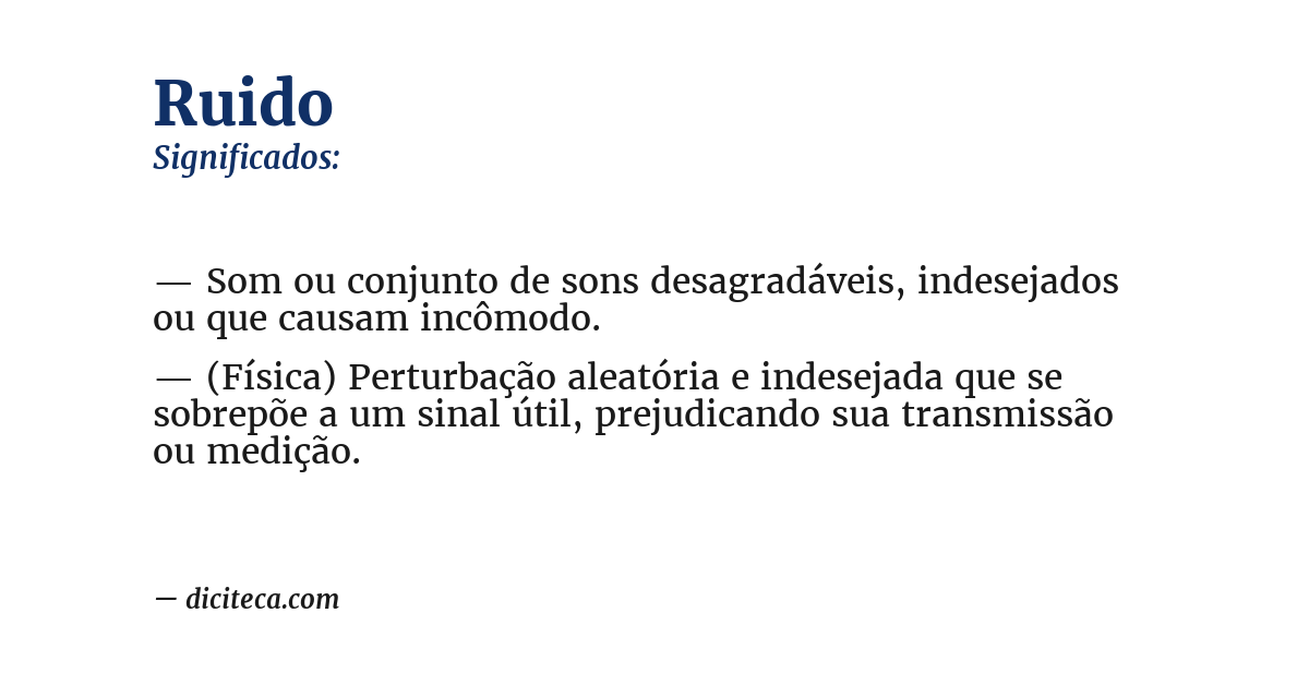 Significado de ruido
