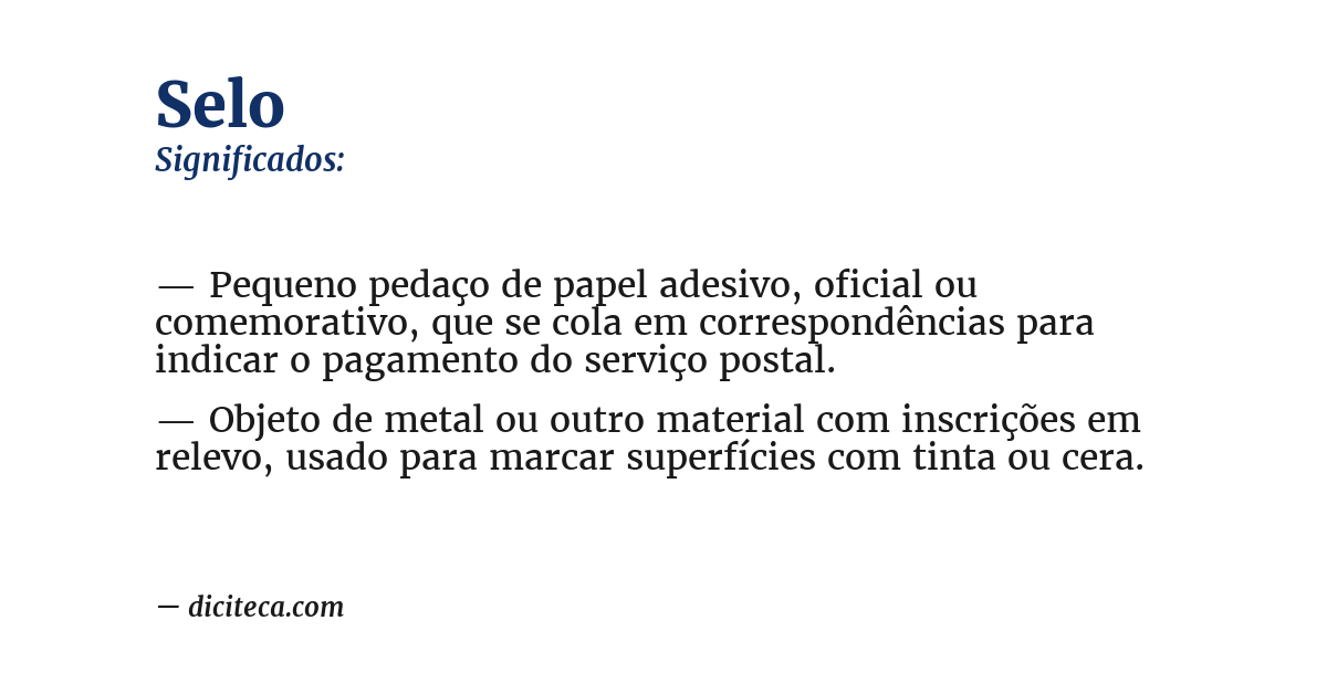 Significado de selo