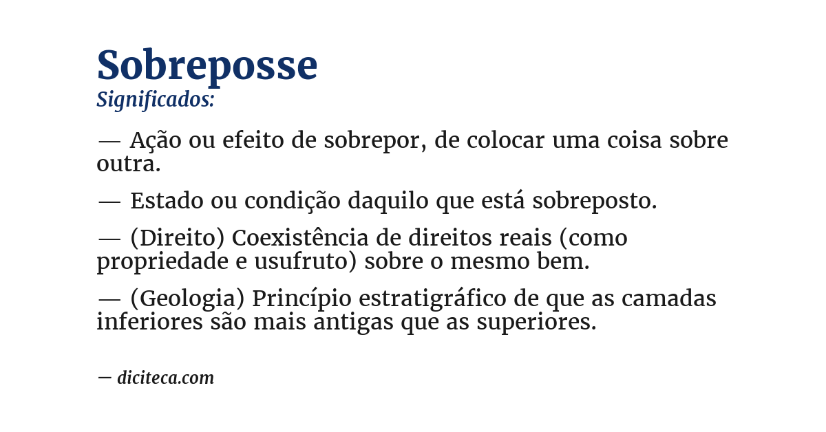Significado de sobreposse
