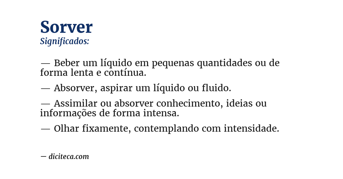 Significado de sorver