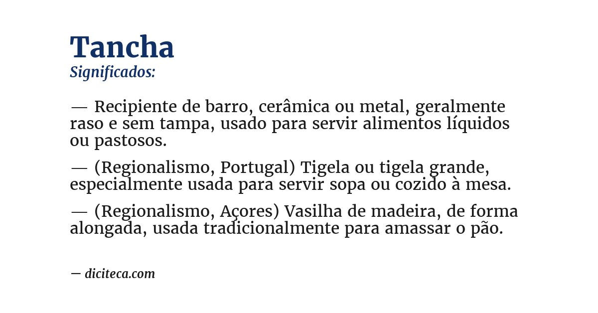 Significado de tancha