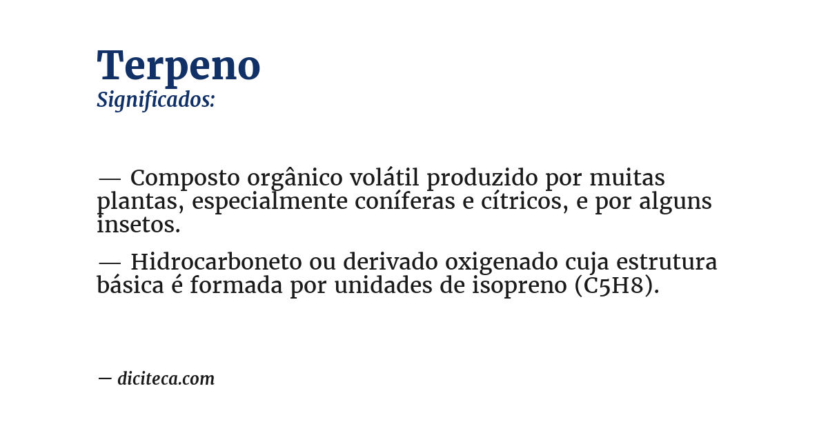 Significado de terpeno
