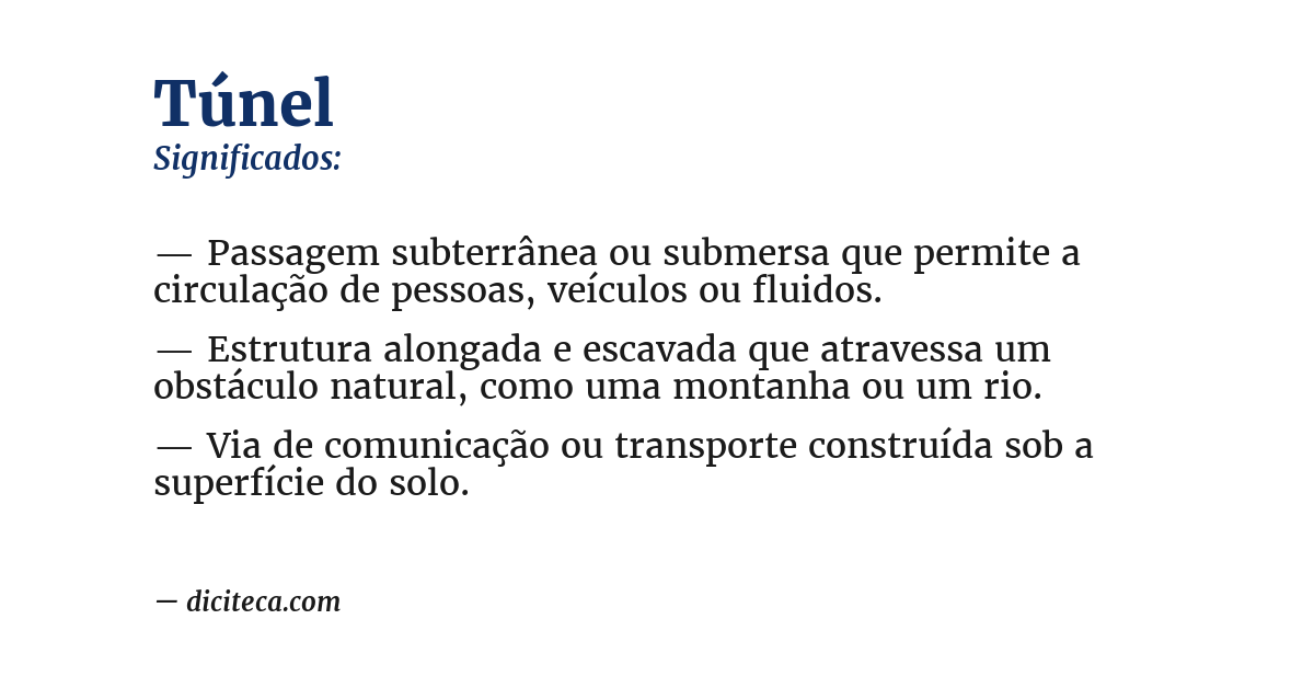 Significado de túnel
