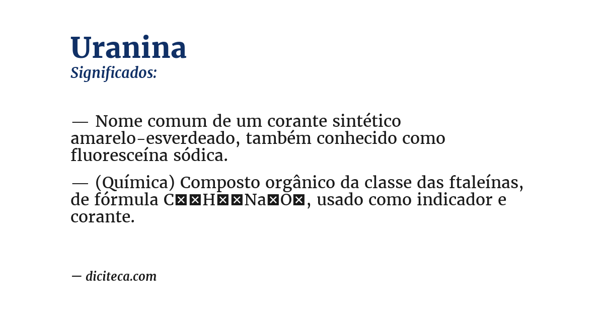Significado de uranina