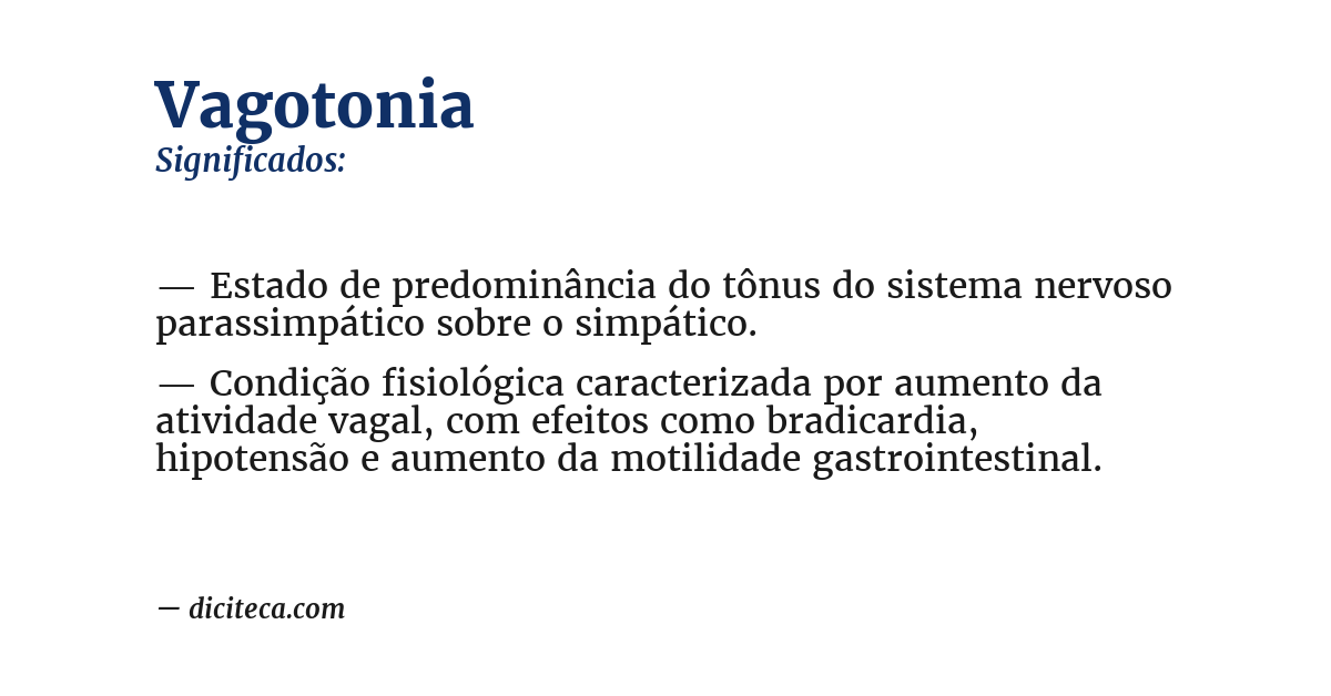 Significado de vagotonia