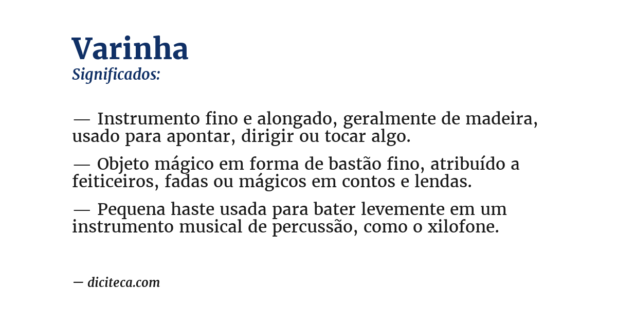 Significado de varinha