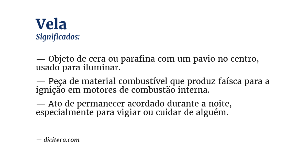Significado de vela
