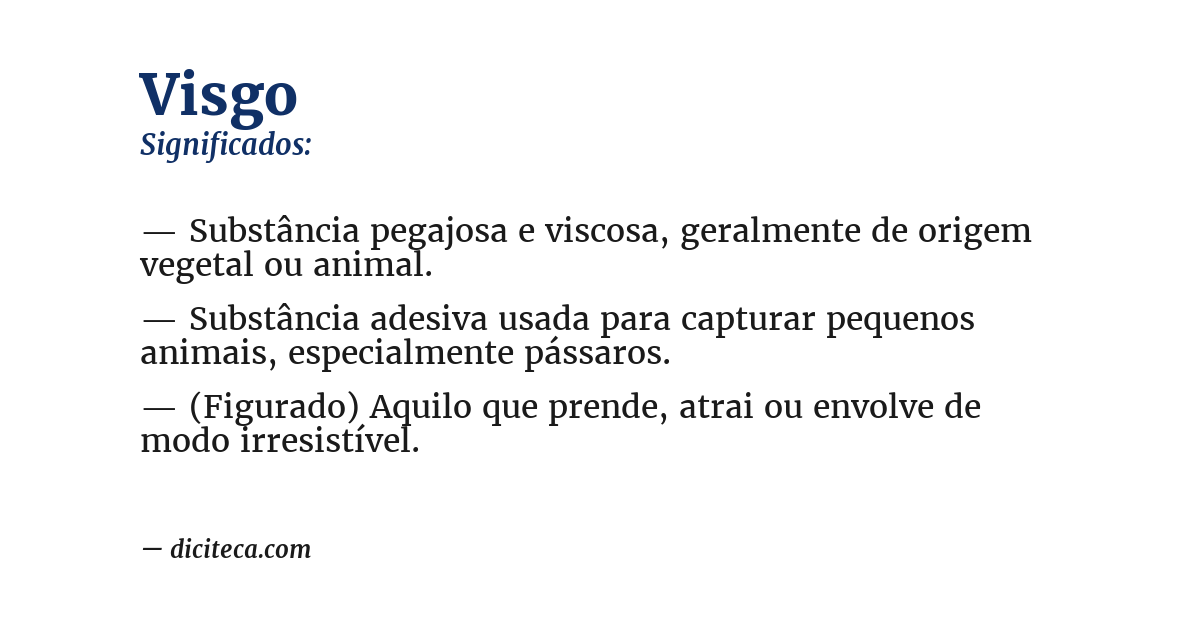 Significado de visgo