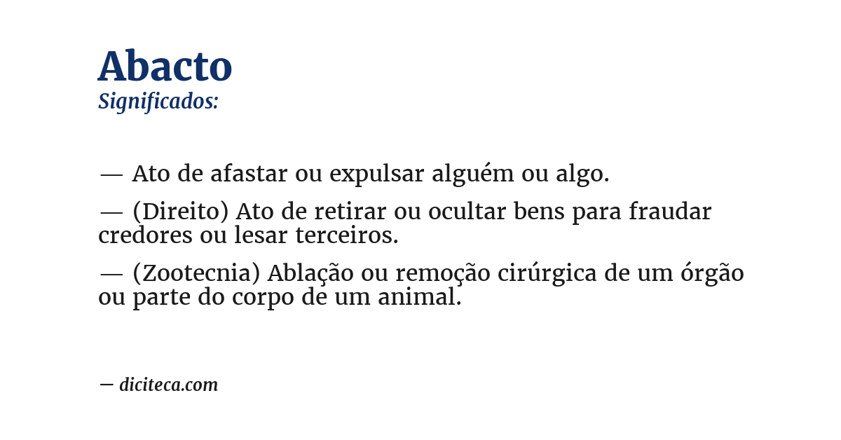 Significado de abacto