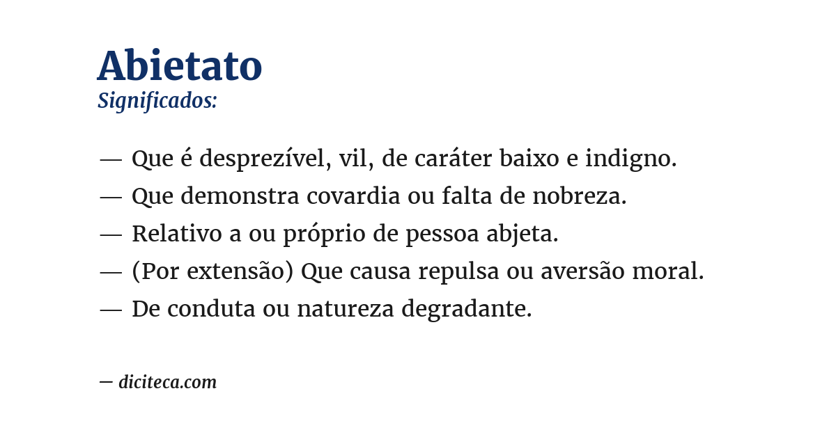 Significado de abietato
