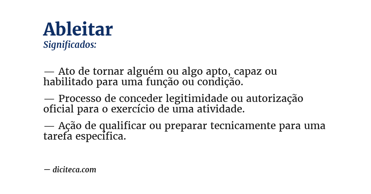 Significado de ableitar