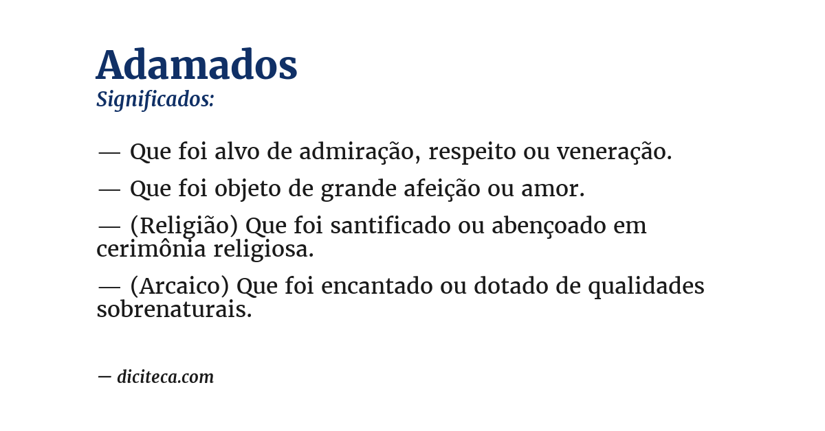 Significado de adamados