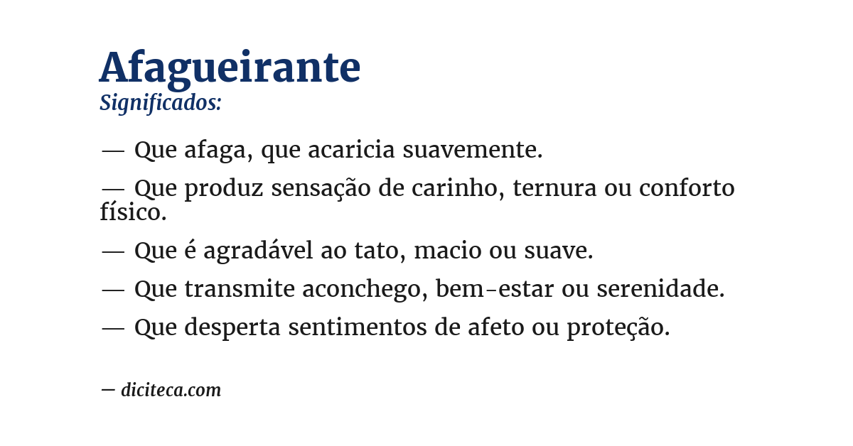 Significado de afagueirante
