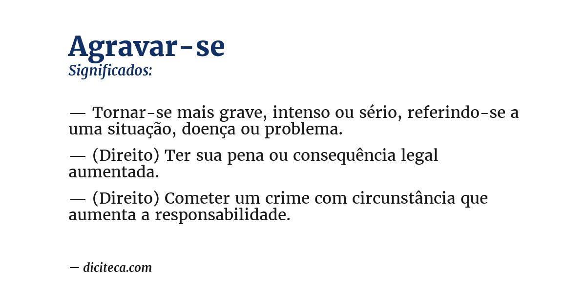Significado de agravar-se