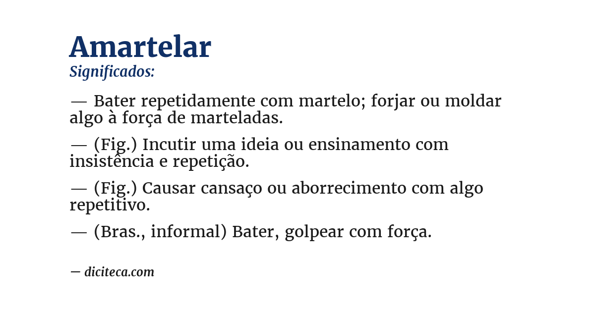 Significado de amartelar