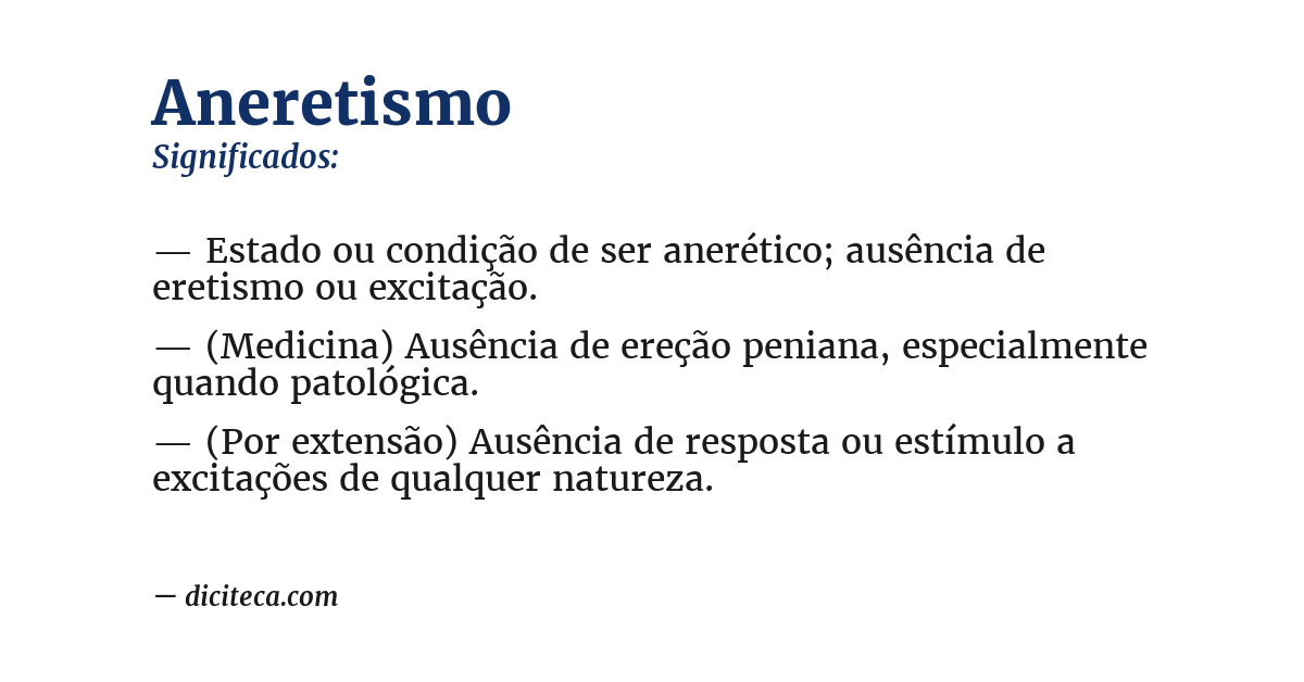 Significado de aneretismo