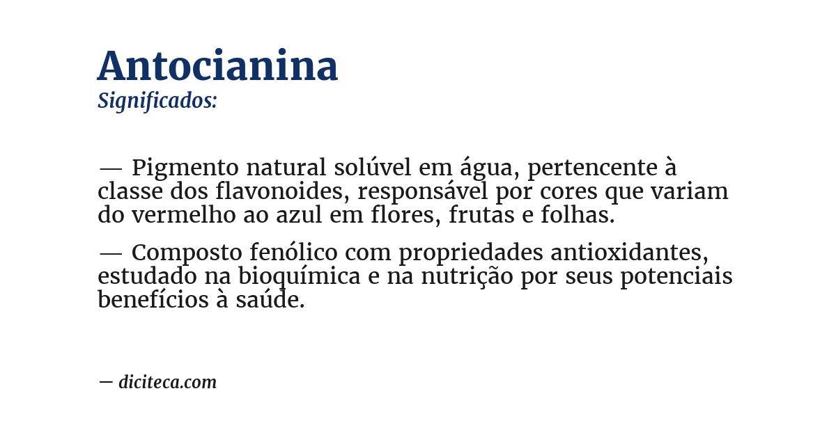 Significado de antocianina