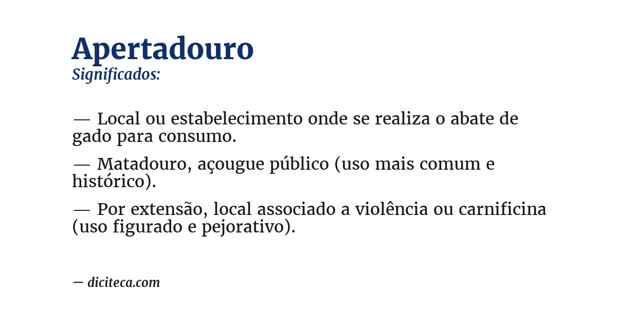 Significado de apertadouro