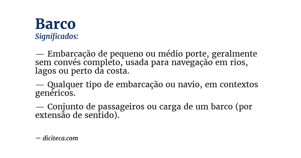 Significado de barco